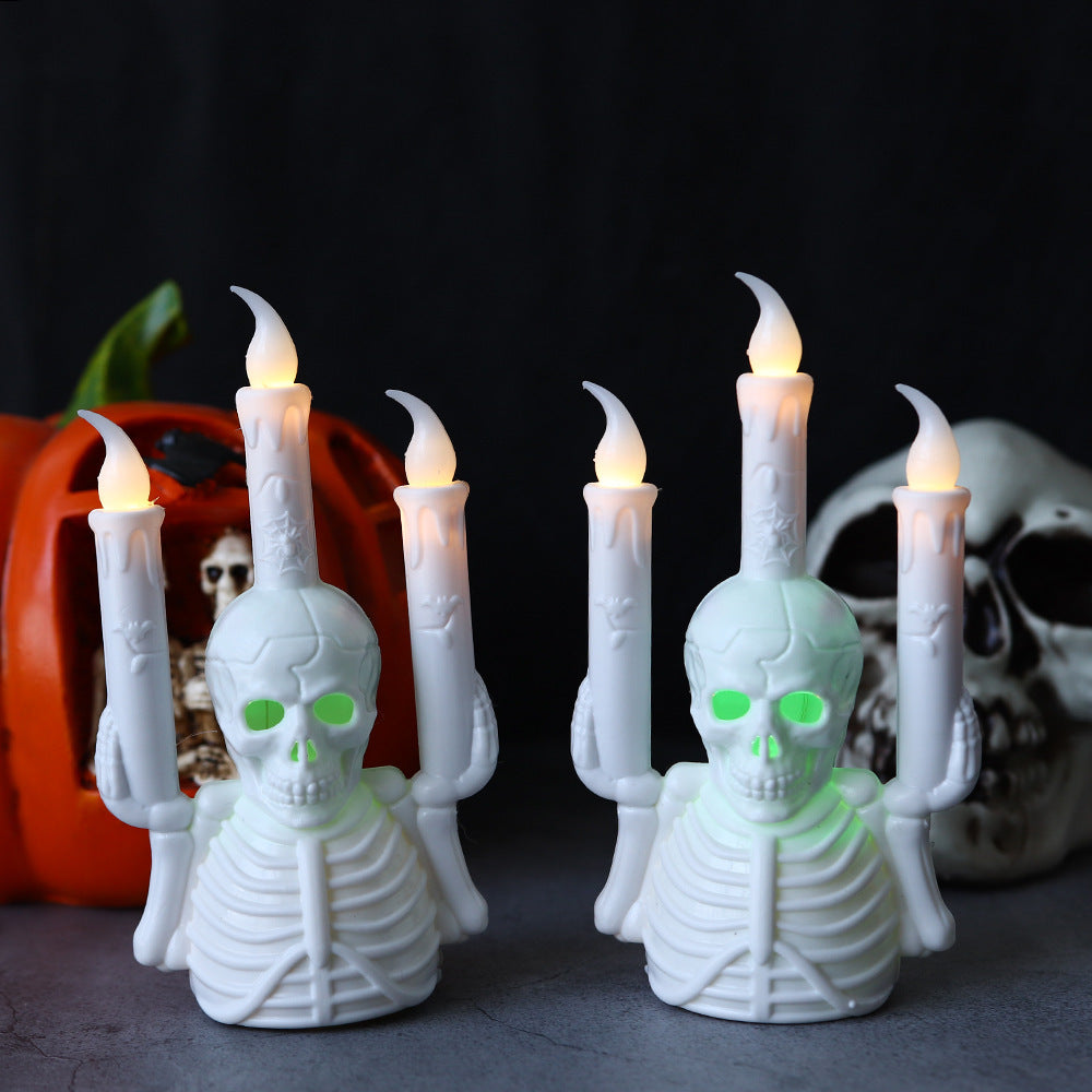 Halloween Skull Candlestick Lamp