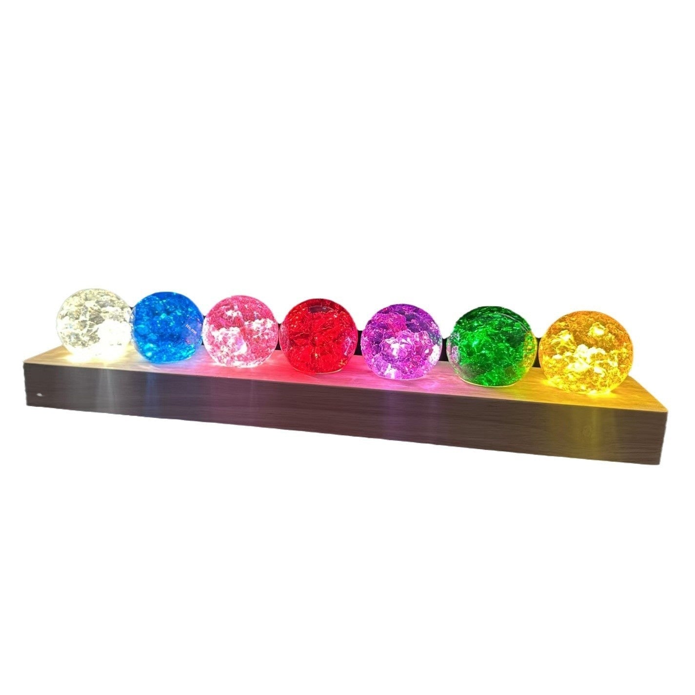 Colorful Crystal Ice Crack Ball Solid Glass Ball Ornament