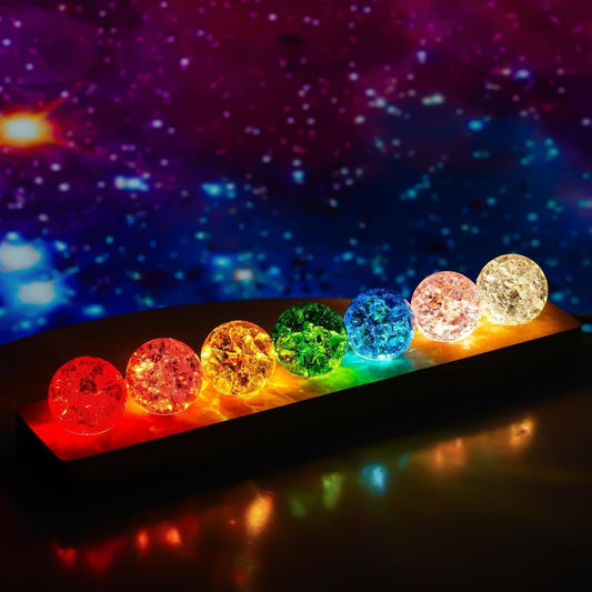 Colorful Crystal Ice Crack Ball Solid Glass Ball Ornament