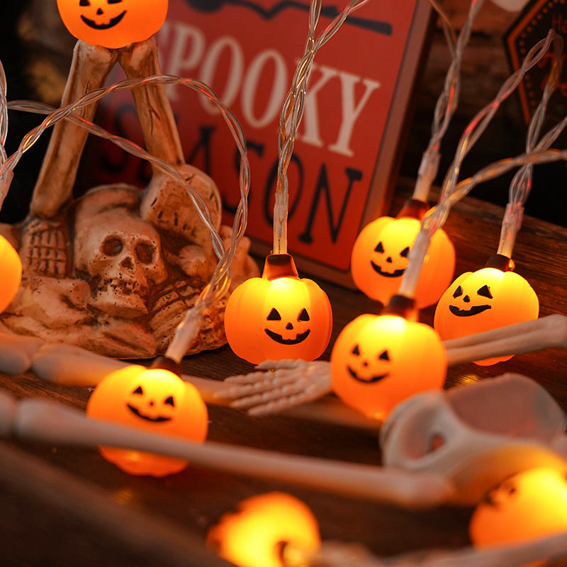PVC Soft Material Halloween Pumpkin Lighting Chain