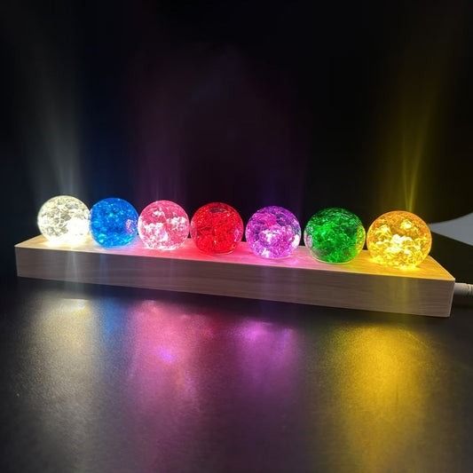 Colorful Crystal Ice Crack Ball Solid Glass Ball Ornament