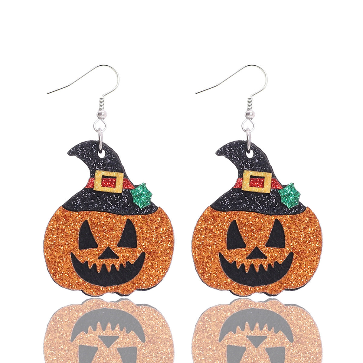 Halloween Pumpkin Hat Multi-layer Handmade Frosted Earrings