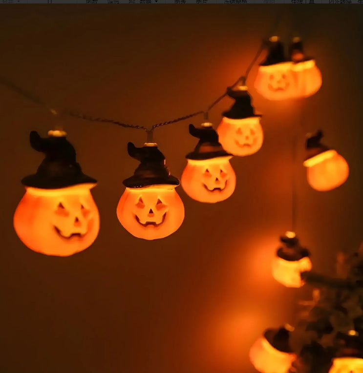 PVC Soft Material Halloween Pumpkin Lighting Chain