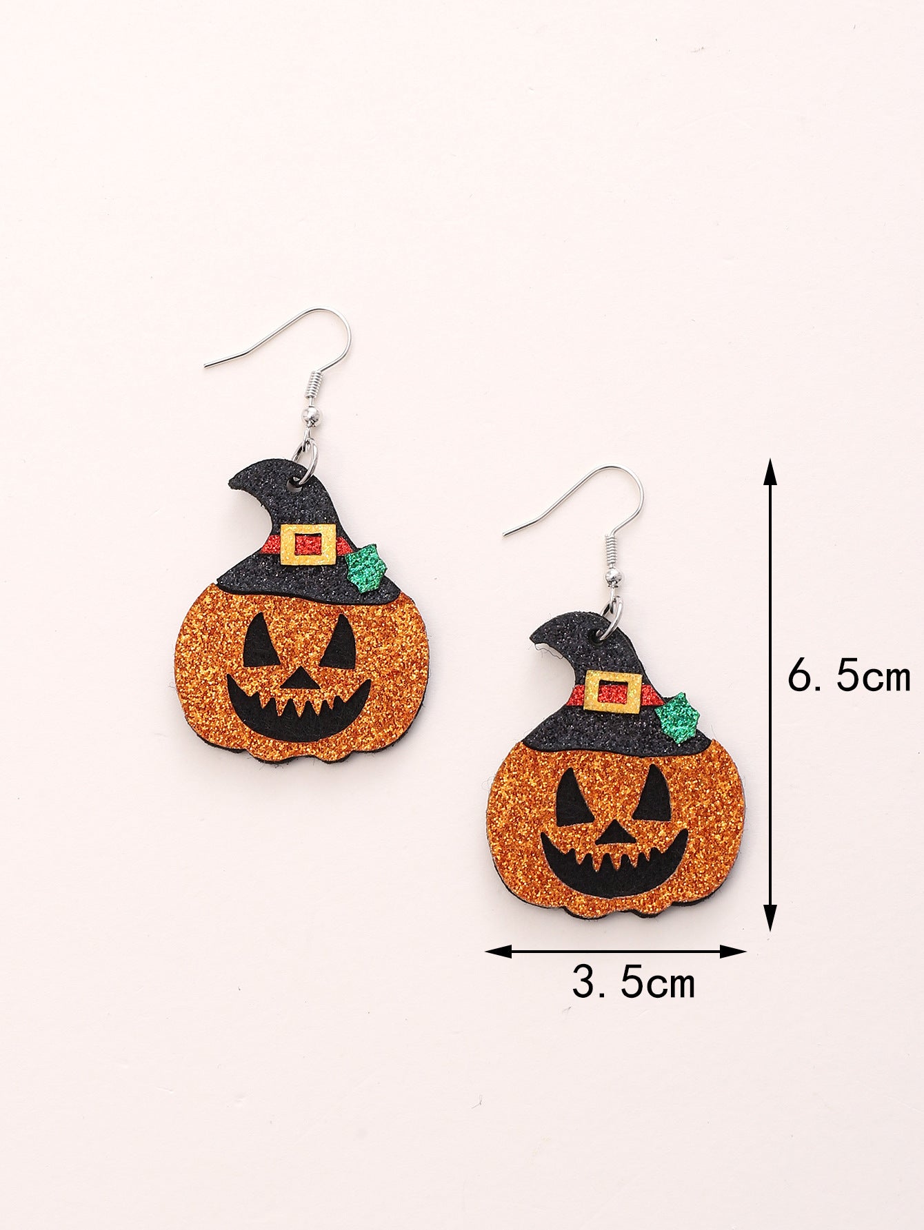 Halloween Pumpkin Hat Multi-layer Handmade Frosted Earrings
