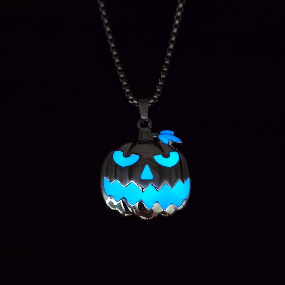 Halloween Ghost Pumpkin Pendant Necklace