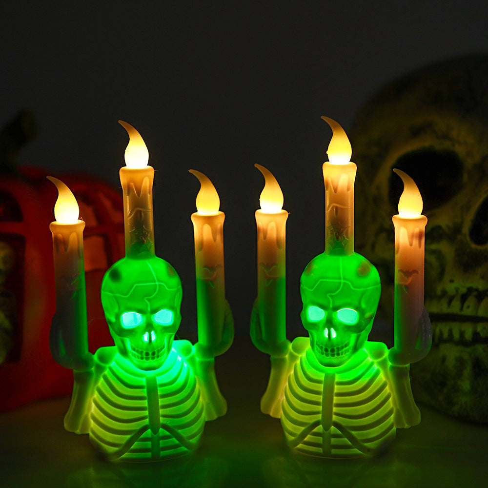Halloween Skull Candlestick Lamp
