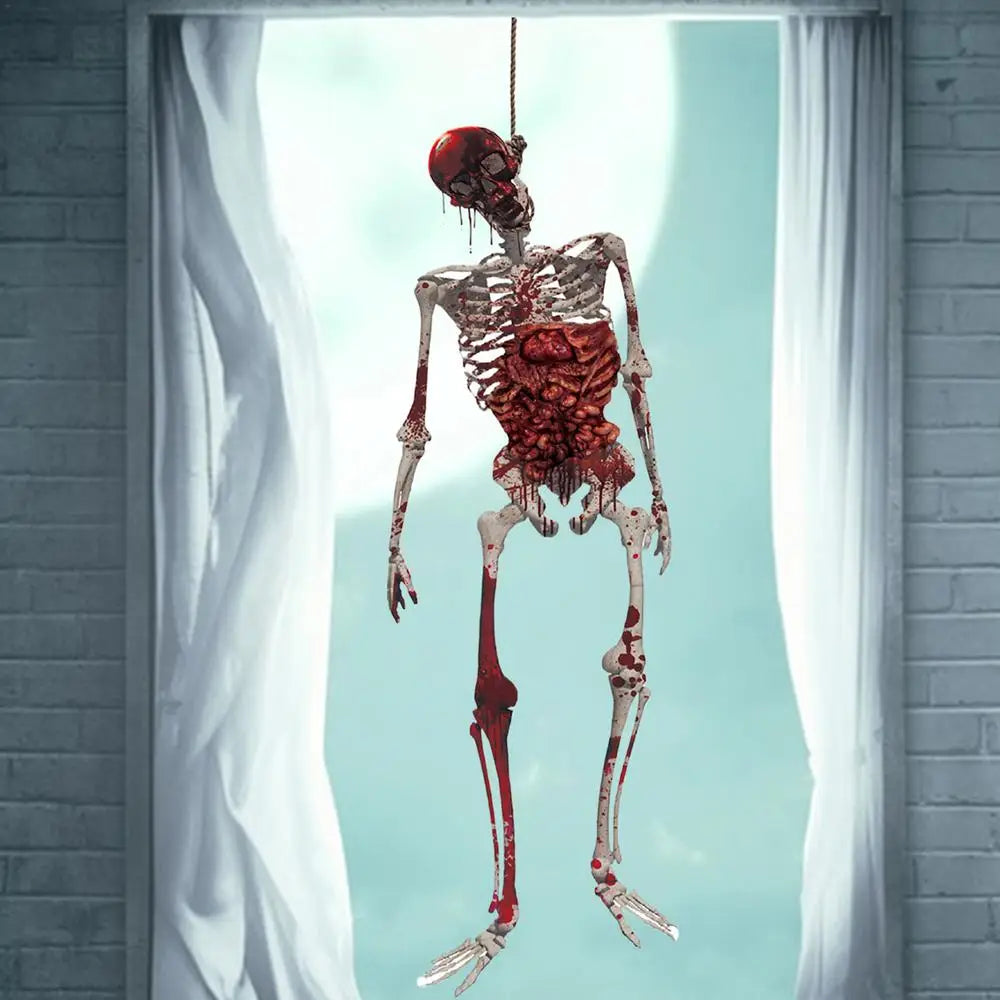 Halloween Suspending Corpse Ghost Monster Ghost Shadow Window Sticker Spooky Glass Helloween Party Decor Electrostatic Sticker