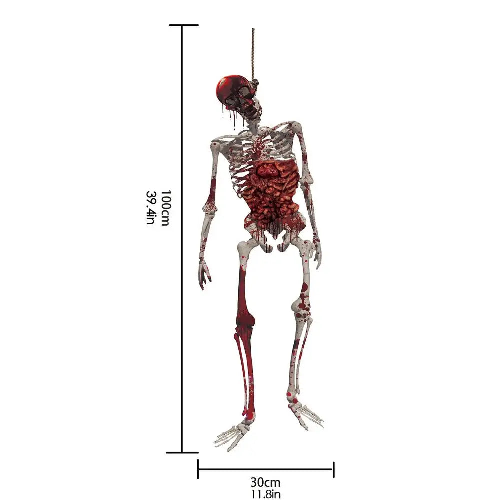 Halloween Suspending Corpse Ghost Monster Ghost Shadow Window Sticker Spooky Glass Helloween Party Decor Electrostatic Sticker