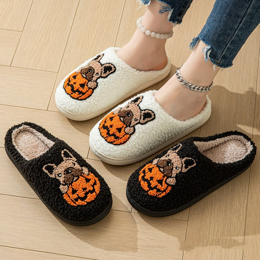 Cute Comfy Pumpkin House Slippers