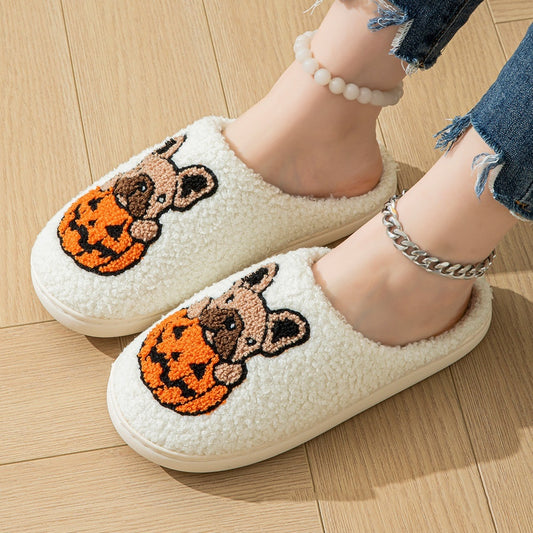 Cute Comfy Pumpkin House Slippers