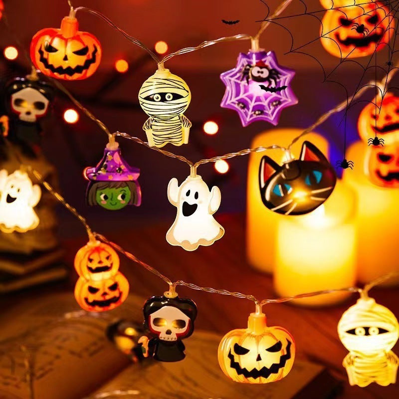 PVC Soft Material Halloween Pumpkin Lighting Chain
