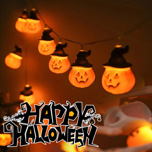 PVC Soft Material Halloween Pumpkin Lighting Chain