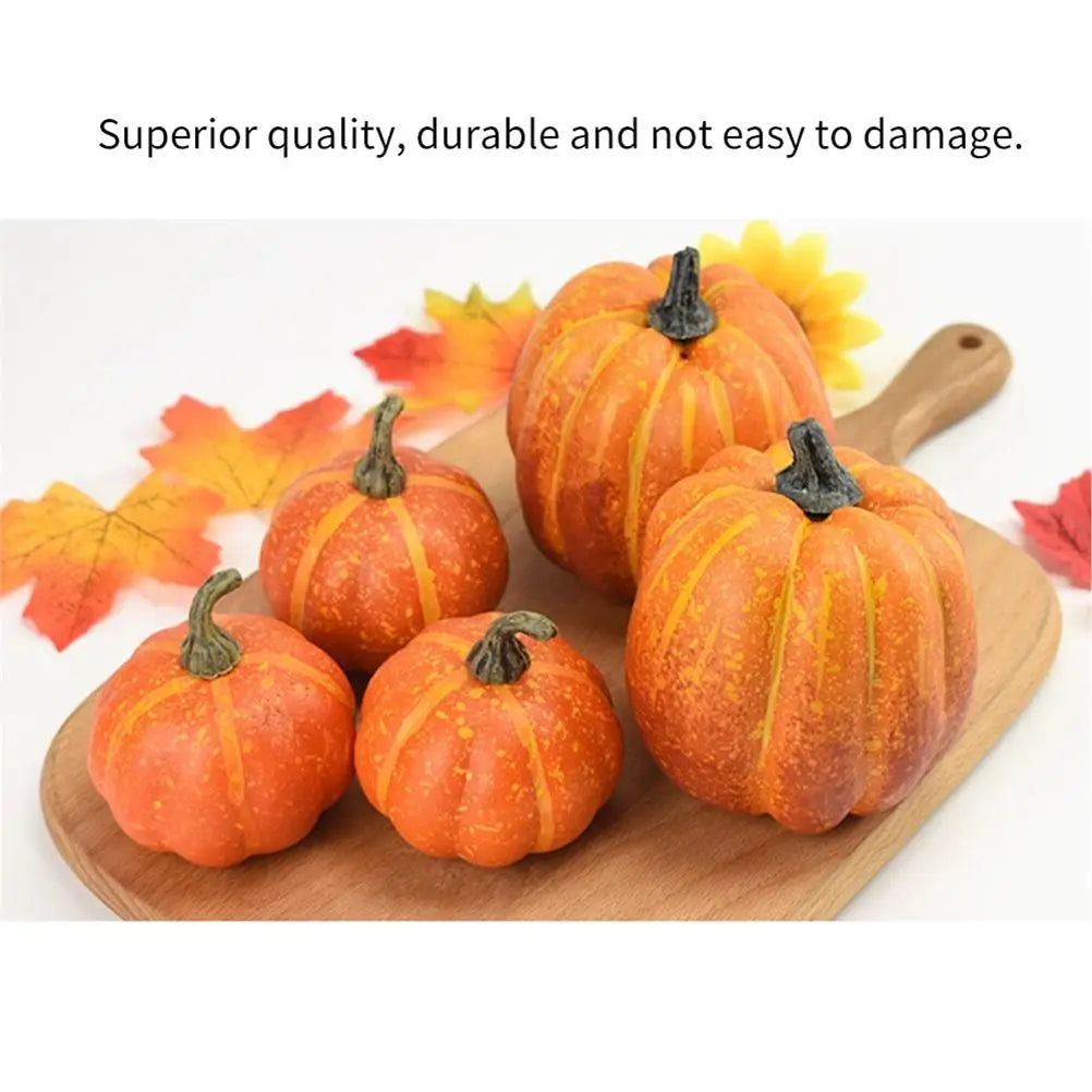 7PCS Artificial Simulation Pumpkin