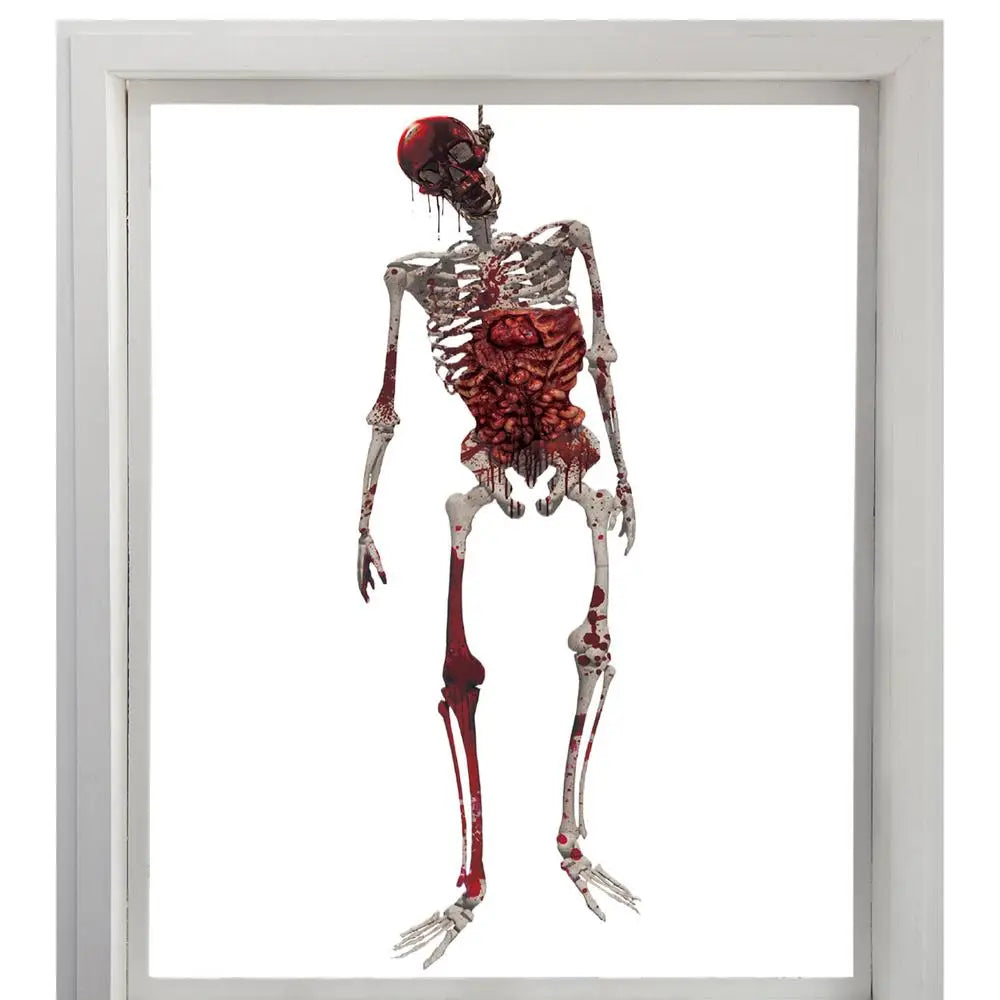 Halloween Suspending Corpse Ghost Monster Ghost Shadow Window Sticker Spooky Glass Helloween Party Decor Electrostatic Sticker