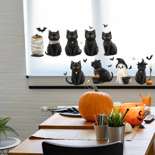 3D Pumpkin Ghost Bat Wall Stickers