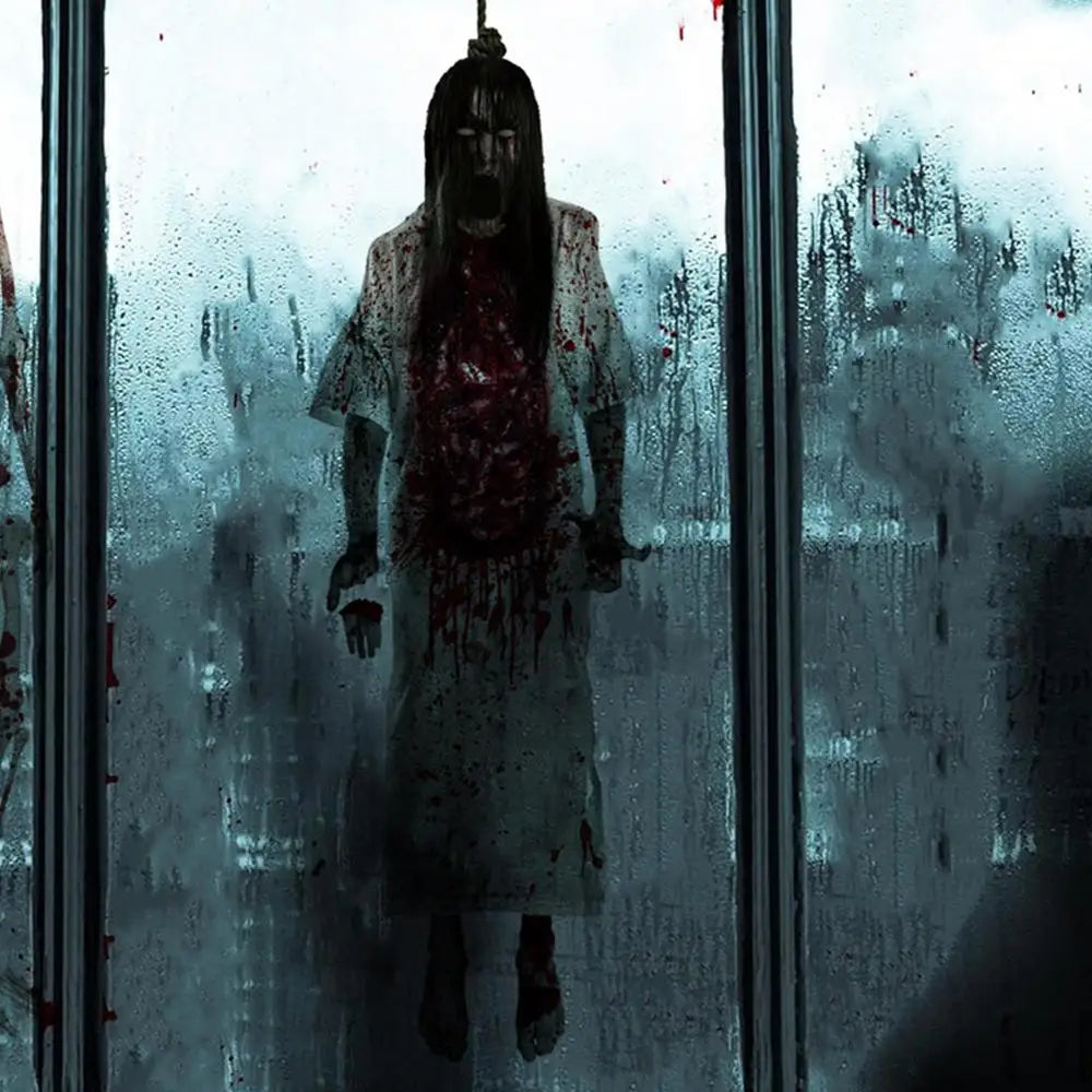 Halloween Suspending Corpse Ghost Monster Ghost Shadow Window Sticker Spooky Glass Helloween Party Decor Electrostatic Sticker