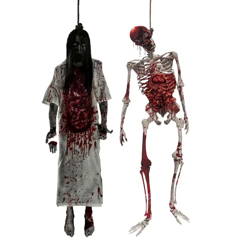 Halloween Suspending Corpse Ghost Monster Ghost Shadow Window Sticker Spooky Glass Helloween Party Decor Electrostatic Sticker