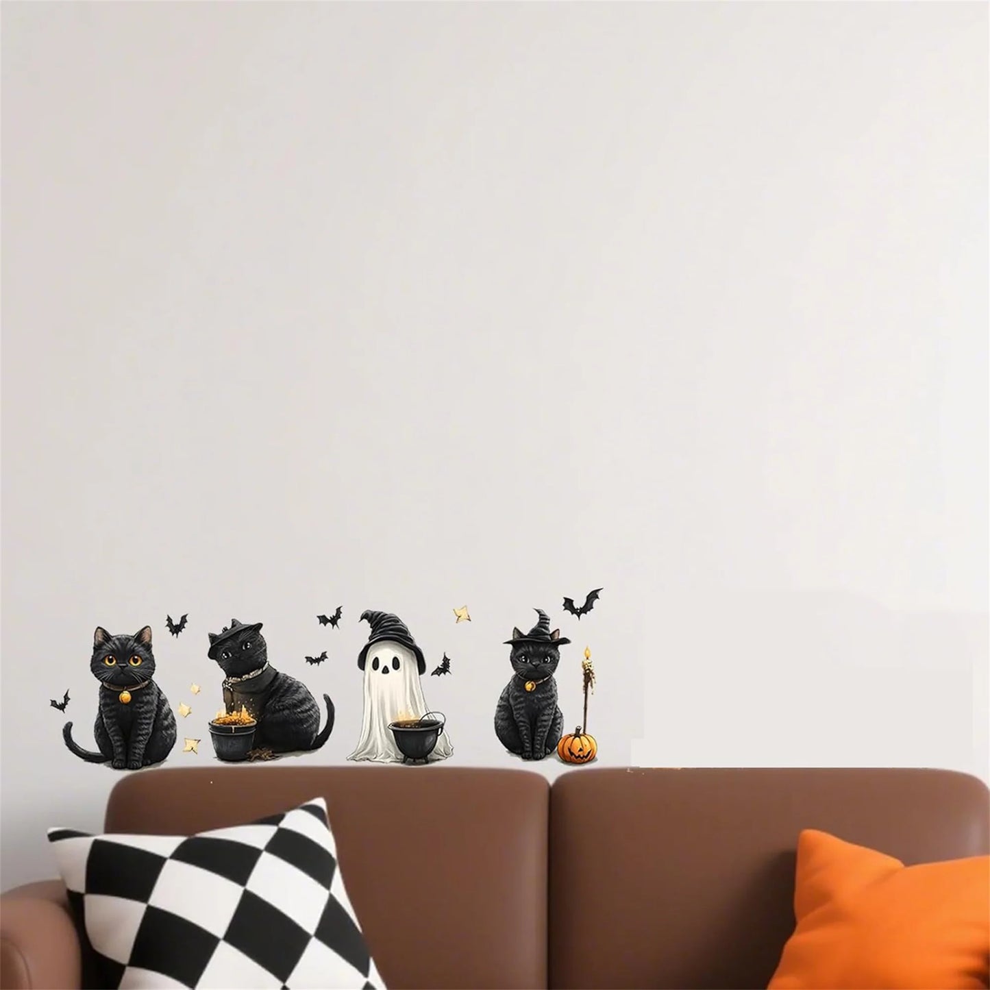 3D Pumpkin Ghost Bat Wall Stickers