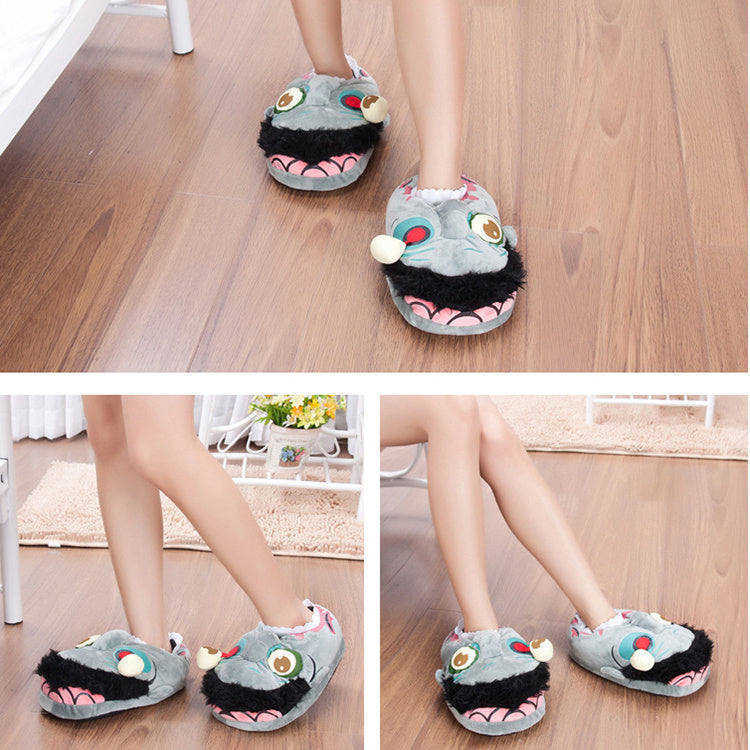 Halloween Cartoon Zombie-monster Cotton Slippers