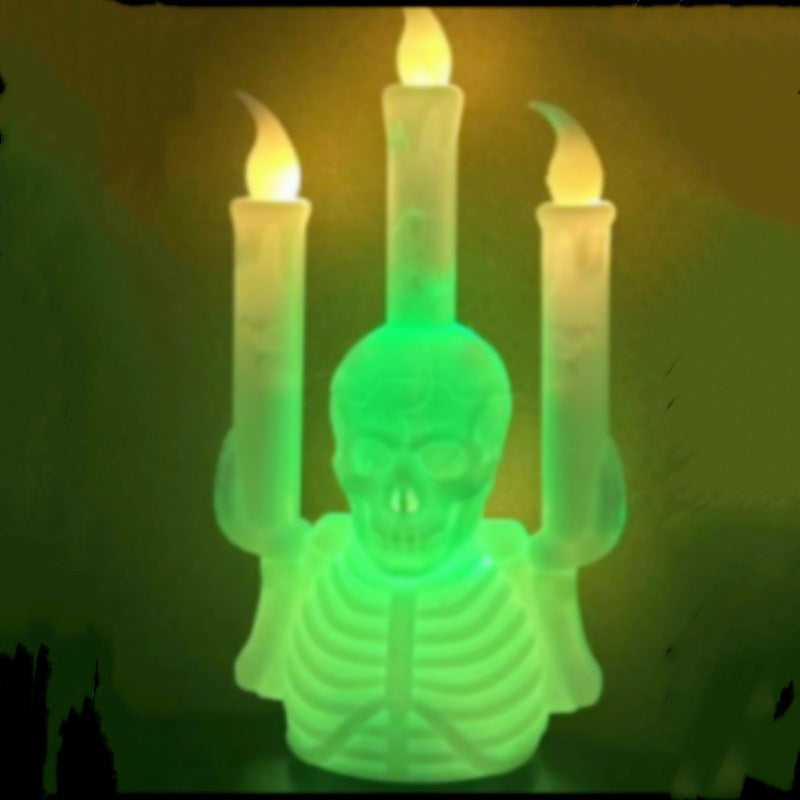 Halloween Skull Candlestick Lamp