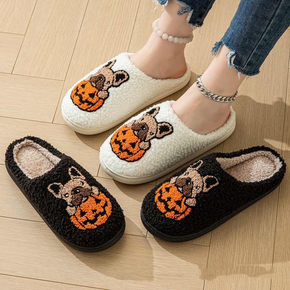 Cute Comfy Pumpkin House Slippers