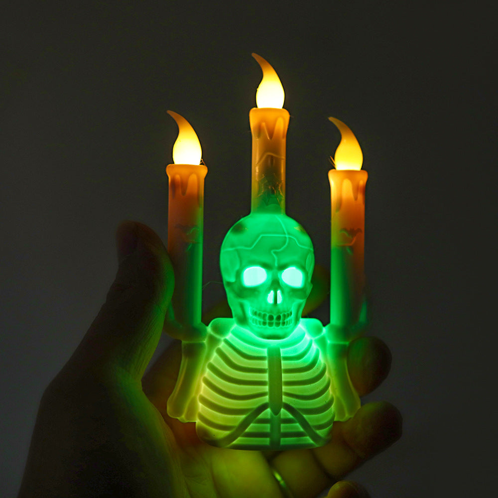 Halloween Skull Candlestick Lamp