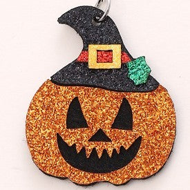 Halloween Pumpkin Hat Multi-layer Handmade Frosted Earrings