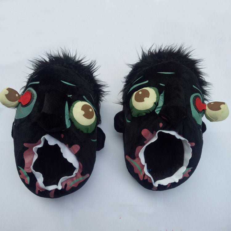 Halloween Cartoon Zombie-monster Cotton Slippers