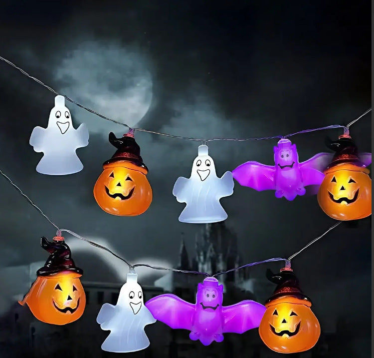 PVC Soft Material Halloween Pumpkin Lighting Chain